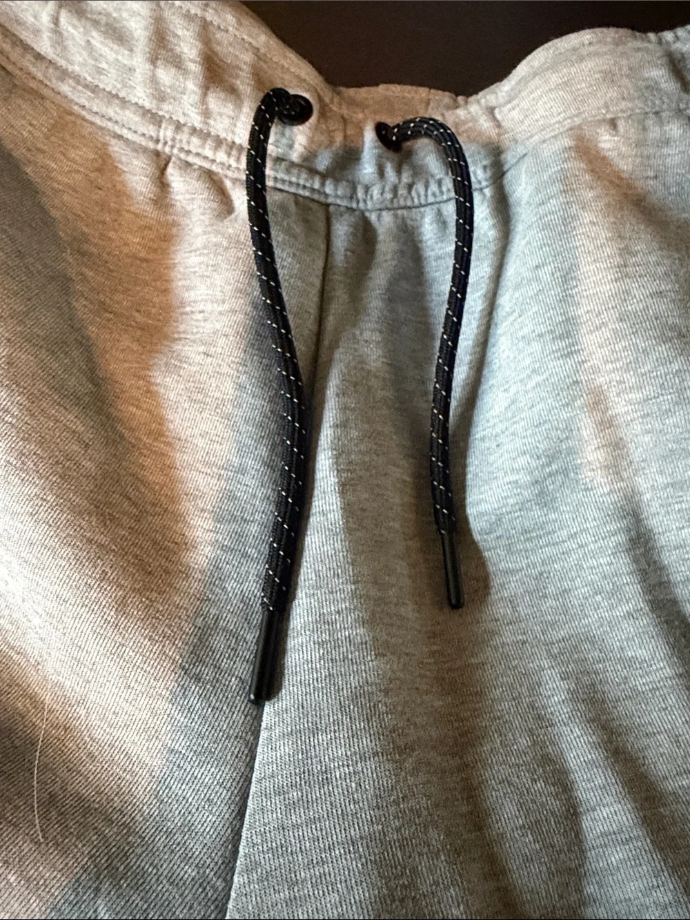 Nike Light Gray Full-Zip Hooded Sweatshirt with Black Trim